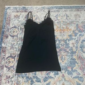 Black lace slip on dress